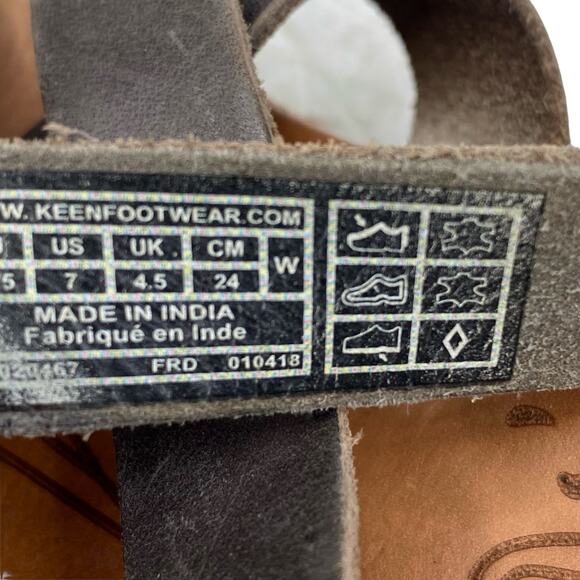 Keen Women’s Sophia Brown Leather Slip On Slide Sandals Size US 7 - Picture 10 of 10